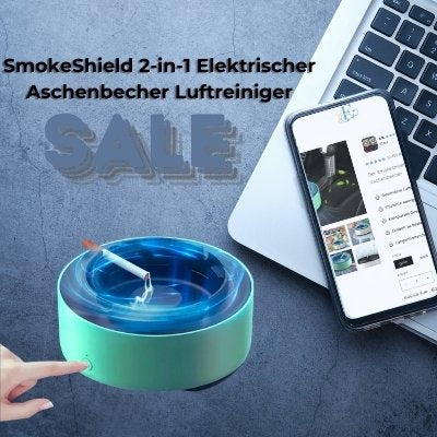 SmokeShield 2-in-1 Elektrischer Aschenbecher Luftreiniger