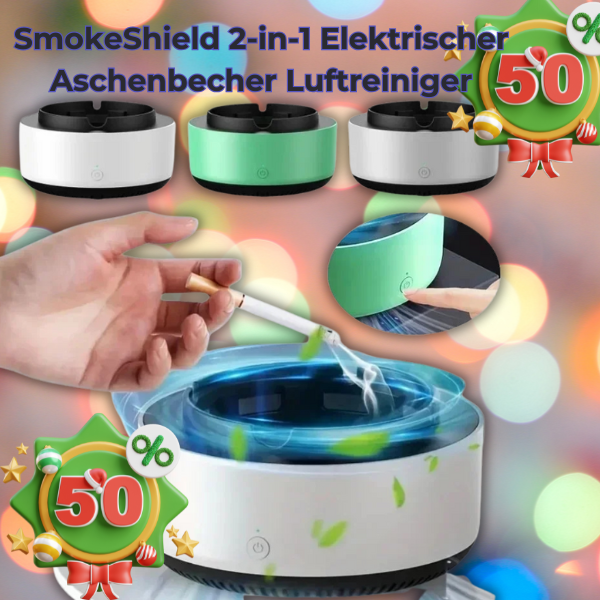 SmokeShield 2-in-1 Elektrischer Aschenbecher Luftreiniger